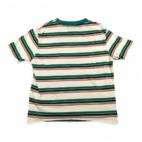 Guess Shirt Adult MEDIUM White Green Stripes Retro Ringer Originals