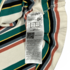 Guess Shirt Adult MEDIUM White Green Stripes Retro Ringer Originals