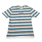 Guess Shirt Adult LARGE White Blue Stripes Original Retro Cotton