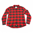 American Eagle Shirt Adult MEDIUM Red Black Buffalo Plaid Flannel Lumberjack