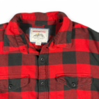 American Eagle Shirt Adult MEDIUM Red Black Buffalo Plaid Flannel Lumberjack