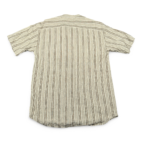 Vintage Studio X Shirt Adult MEDIUM Brown Beige Textured Stripe 90s