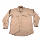 Vintage Deerskin Shirt Adult MEDIUM Brown Flannel Workwear Hunting USA Made 70s