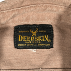 Vintage Deerskin Shirt Adult MEDIUM Brown Flannel Workwear Hunting USA Made 70s