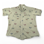 Vintage Western Shirt Adult EXTRA LARGE Green Cowboy Rodeo Weather Vane Cattle 90s