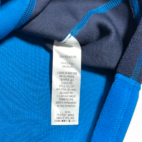 LL Bean Sweater Adult MEDIUM Blue Fleece Colorblock 1/4 Quarter Zip Pullover