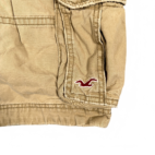 Hollister Cargo Shorts Mens 35 Brown Button Fly Utility Pockets Outdoors Y2K
