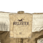 Hollister Cargo Shorts Mens 35 Brown Button Fly Utility Pockets Outdoors Y2K