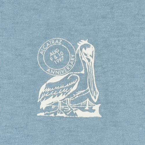 Vintage Alcatraz Shirt Adult EXTRA LARGE Blue Anniversary Postmark Prison 90s