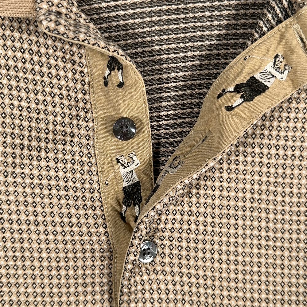 Vintage Bobby Jones Polo Shirt Adult MEDIUM Brown Diamond Golf 90s-4 Vintage Bobby Jones Polo Shirt Adult MEDIUM Brown Diamond Golf 90s