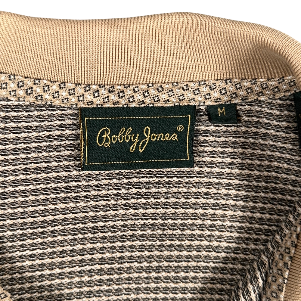 Vintage Bobby Jones Polo Shirt Adult MEDIUM Brown Diamond Golf 90s-5 Vintage Bobby Jones Polo Shirt Adult MEDIUM Brown Diamond Golf 90s