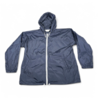 Eddie Bauer Jacket Adult EXTRA LARGE Blue Hooded Windbreaker Outdoor Softshell