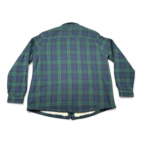 LL Bean Shirt Women EXTRA LARGE Blue Green Plaid Sherpa Lined Flannel Blackwatch