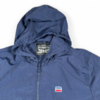 Levis Jacket Adult 2XL Blue Gray Taslan Anorak Nylon Colorblock Windbreaker Y2K
