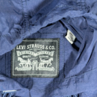 Levis Jacket Adult 2XL Blue Gray Taslan Anorak Nylon Colorblock Windbreaker Y2K