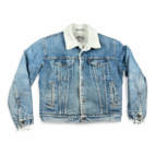 Vintage Levis Jacket Adult MEDIUM Blue Denim Sherpa Trucker USA Made Type 3 80s