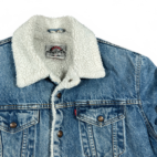 Vintage Levis Jacket Adult MEDIUM Blue Denim Sherpa Trucker USA Made Type 3 80s