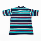 Vintage Knightsbridge Polo Shirt Adult MEDIUM Blue Red Green Striped Retro 90s