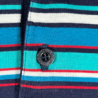 Vintage Knightsbridge Polo Shirt Adult MEDIUM Blue Red Green Striped Retro 90s