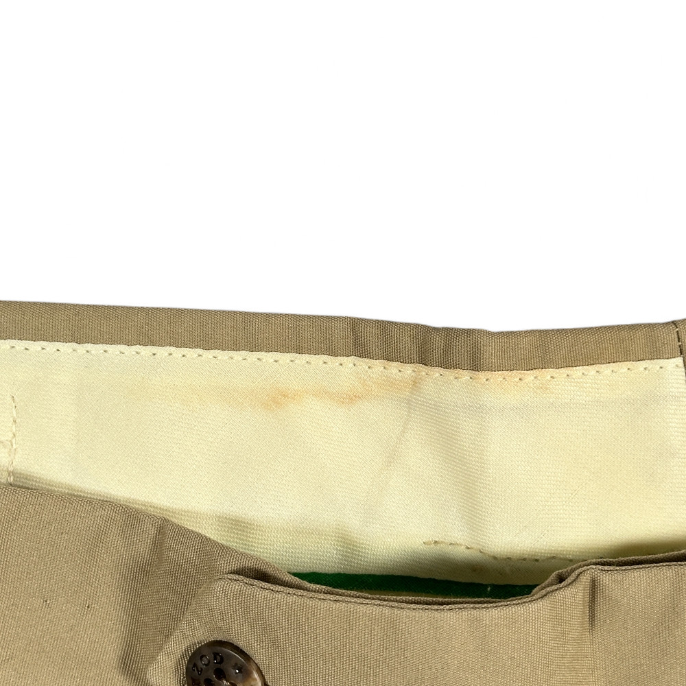 Vintage Izod Lacoste Pants Mens 35x31 Brown Khaki Flat Front Alligator Logo 70s