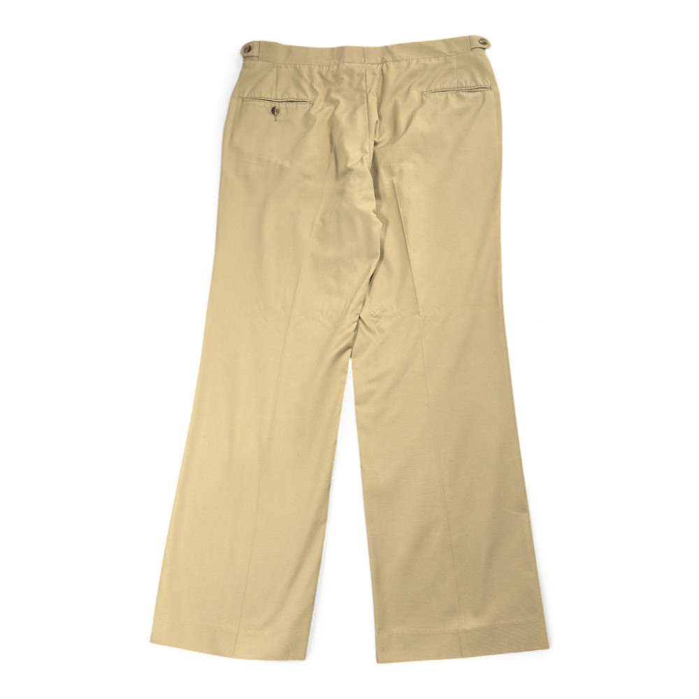 Vintage Izod Lacoste Pants Mens 35x31 Brown Khaki Flat Front Alligator Logo 70s