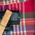 Vintage Ralph Lauren Shirt Adult 2XL XXL Pink Green Blue Madras Plaid Preppy 90s