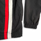 Vintage Speedo Jacket Adult SMALL Black Windbreaker Red White Stripes Retro Y2K