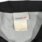 Vintage Speedo Jacket Adult SMALL Black Windbreaker Red White Stripes Retro Y2K