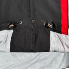 Vintage Speedo Jacket Adult SMALL Black Windbreaker Red White Stripes Retro Y2K
