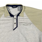 Vintage Envoy Polo Shirt Adult LARGE Grey Green Blue Colorblock Banded Golf 90s