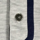 Vintage Envoy Polo Shirt Adult LARGE Grey Green Blue Colorblock Banded Golf 90s