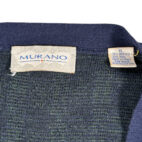 Vintage Murano Sweater Vest Adult LARGE Blue Green Blackwatch Plaid Cardigan 90s
