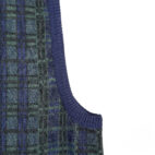 Vintage Murano Sweater Vest Adult LARGE Blue Green Blackwatch Plaid Cardigan 90s