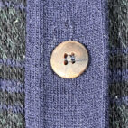 Vintage Murano Sweater Vest Adult LARGE Blue Green Blackwatch Plaid Cardigan 90s