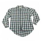 Vintage Levis Shirt Adult LARGE Gray Green Blue Plaid Grunge Button Down 90s