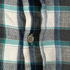 Vintage Levis Shirt Adult LARGE Gray Green Blue Plaid Grunge Button Down 90s