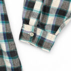 Vintage Levis Shirt Adult LARGE Gray Green Blue Plaid Grunge Button Down 90s