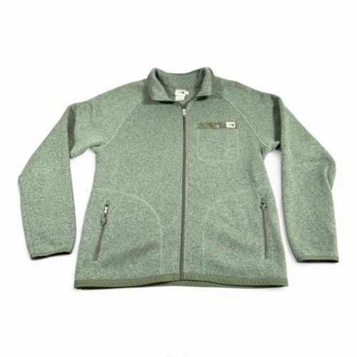 North Face Jacket Adult LARGE Green Gordon Lyons Fleece Pockets Outdoor Full Zip