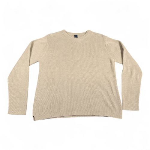 Vintage Gap Shirt Adult MEDIUM Brown Textured Ribbed Knit Crewneck Cotton 90s