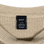 Vintage Gap Shirt Adult MEDIUM Brown Textured Ribbed Knit Crewneck Cotton 90s