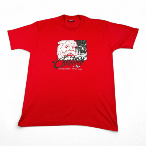 Vintage Christmas Shirt Adult EXTRA LARGE Red Santa Jeffrey Alans Holidays 90s