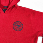 Vintage Abercrombie and Fitch Hoodie Adult MEDIUM Red Fleece Muscle Fit Crest Logo 90s