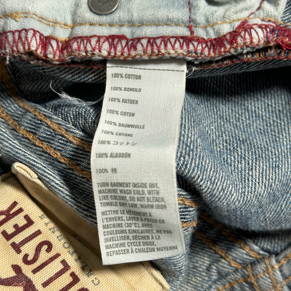 Hollister Jeans Mens 28x30 Blue Hermosa Low Rise Bootcut Button Fly Denim Y2K