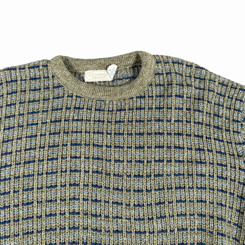 Vintage Christopher Michael Sweater Adult MEDIUM Brown Chunky Knit Oversized 90s