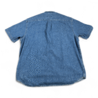 Vintage Eddie Bauer Shirt Adult EXTRA LARGE Blue Denim Jean Dark Wash 90s