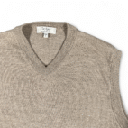 Turnbury Sweater Vest Adult MEDIUM Brown Merino Wool V Neck Academia Preppy
