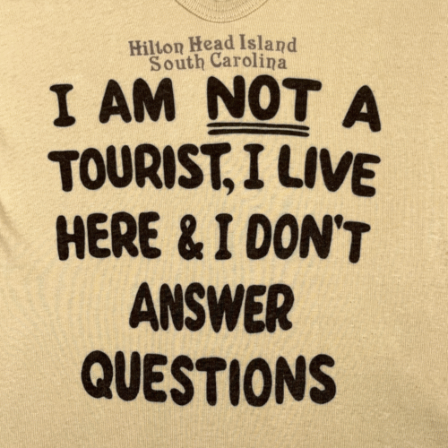 Vintage Hilton Head Shirt Womens SMALL Brown Not Tourist South Carolina USA 80s