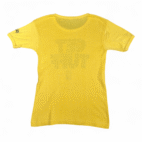 Vintage FootJoy Shirt Womens EXTRA SMALL Yellow Get Tuff Spell Out Golf 70s
