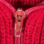 Vintage Calvin Charles Sweater Adult SMALL Red Textured Knit Quarter Zip 80s