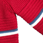 Vintage Calvin Charles Sweater Adult SMALL Red Textured Knit Quarter Zip 80s